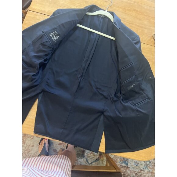 Jos. A. Bank Travelers Collection Tailored Fit Wool Blue Gray Blazer Jacket 38S - Picture 11 of 15